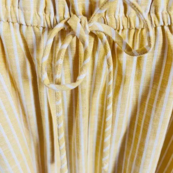 NWT Copper Key Dress Yellow White Striped Drawstring Waist Sleeveless Sundress - Picture 5 of 7
